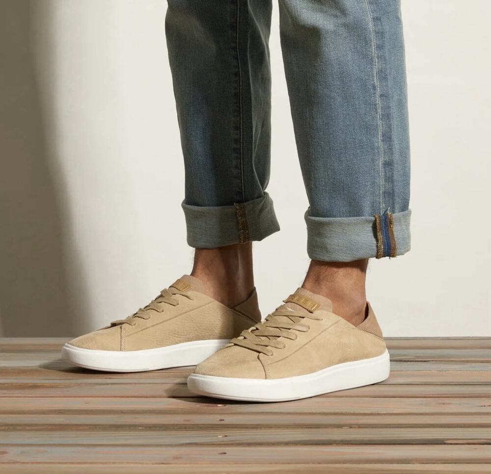 Reef Terramar LE Tan Leather Sneakers Men’s Size 9.5 Comfort Casual Shoes
